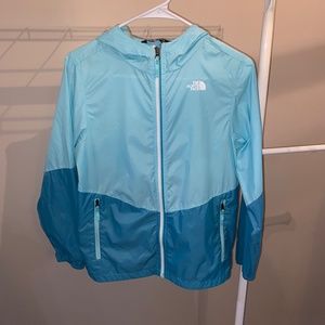 The North Face, Blue Hooded Zip Up Jacket